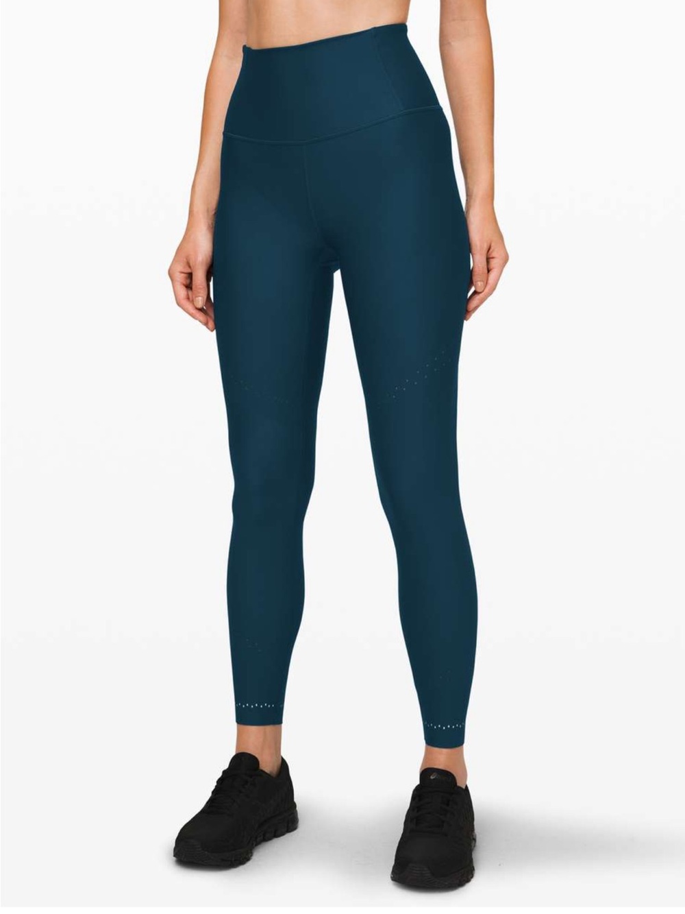 Lululemon Sz 4 Leggings Zoned In Tight *27" Night Diver Teal Athletic Running